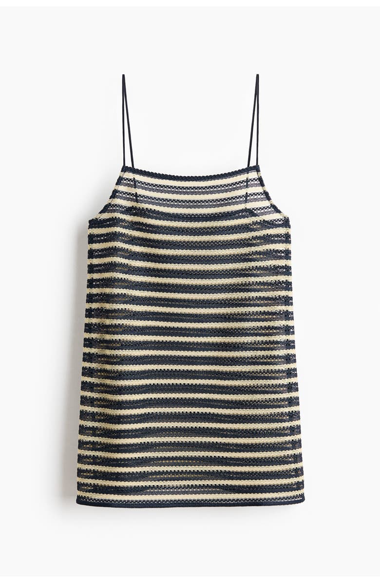 H&M Strappy Beach Dress, Main, color, Navy Blue/Cream Striped
