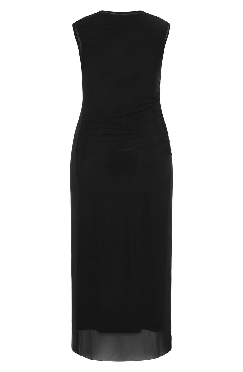 City Chic Jordan Sleeveless Mesh Maxi Dress, Alternate, color,