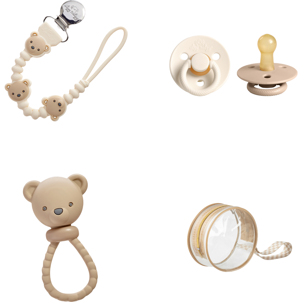 Itzy Ritzy Kids' Bitzy Beary Sweet Starter Set In Sand