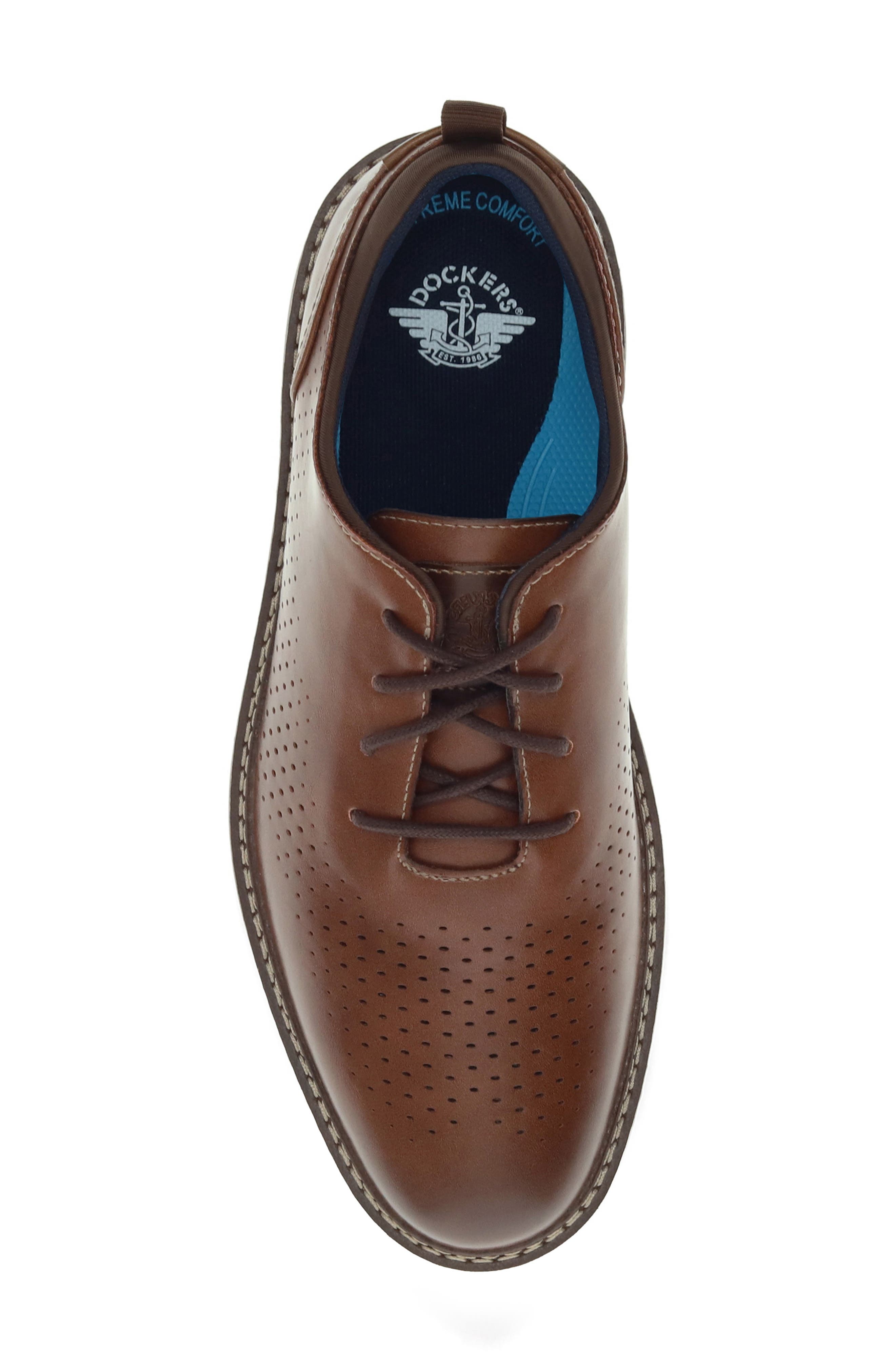 Elkton Plain Toe Oxford Sneaker, Alternate, color, COGNAC