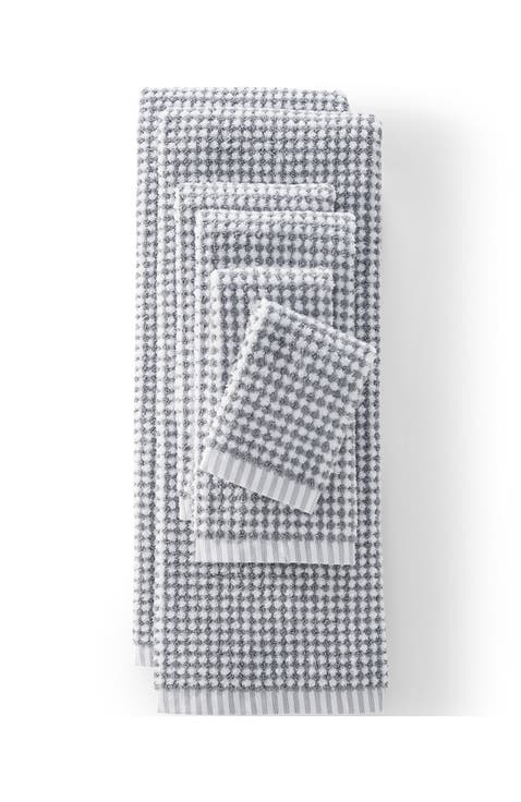 Turkish Quick-Dry Cotton Textured Gingham Bath Towel