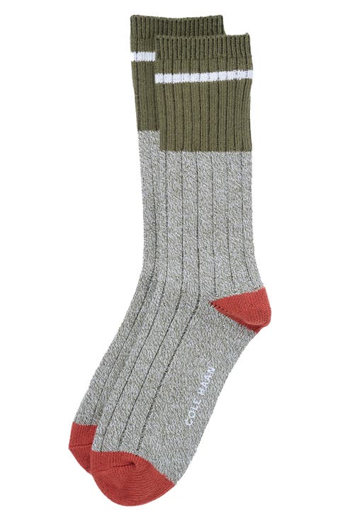 Casual Rib Crew Socks