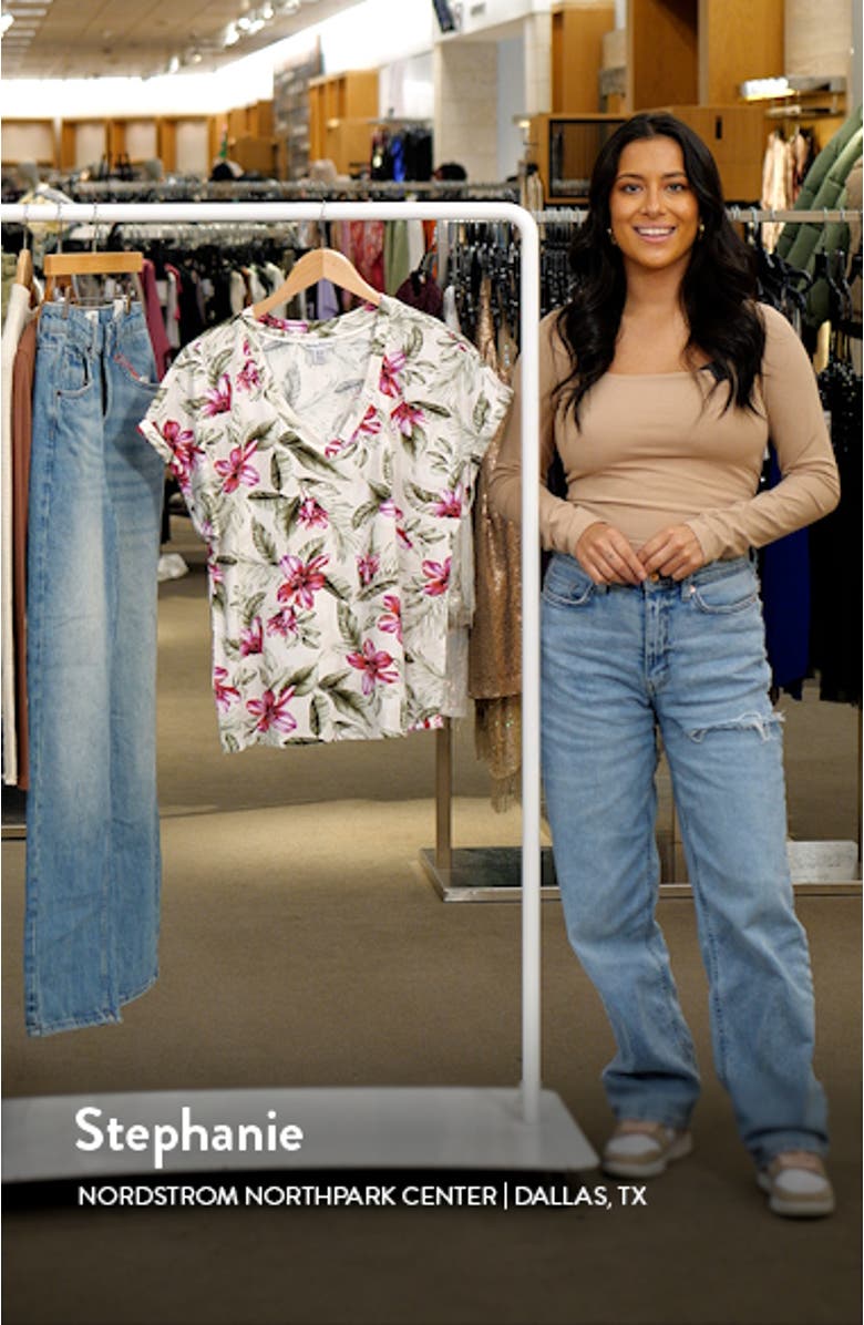 Kauai Coastal Petals V-Neck T-Shirt, sales video thumbnail