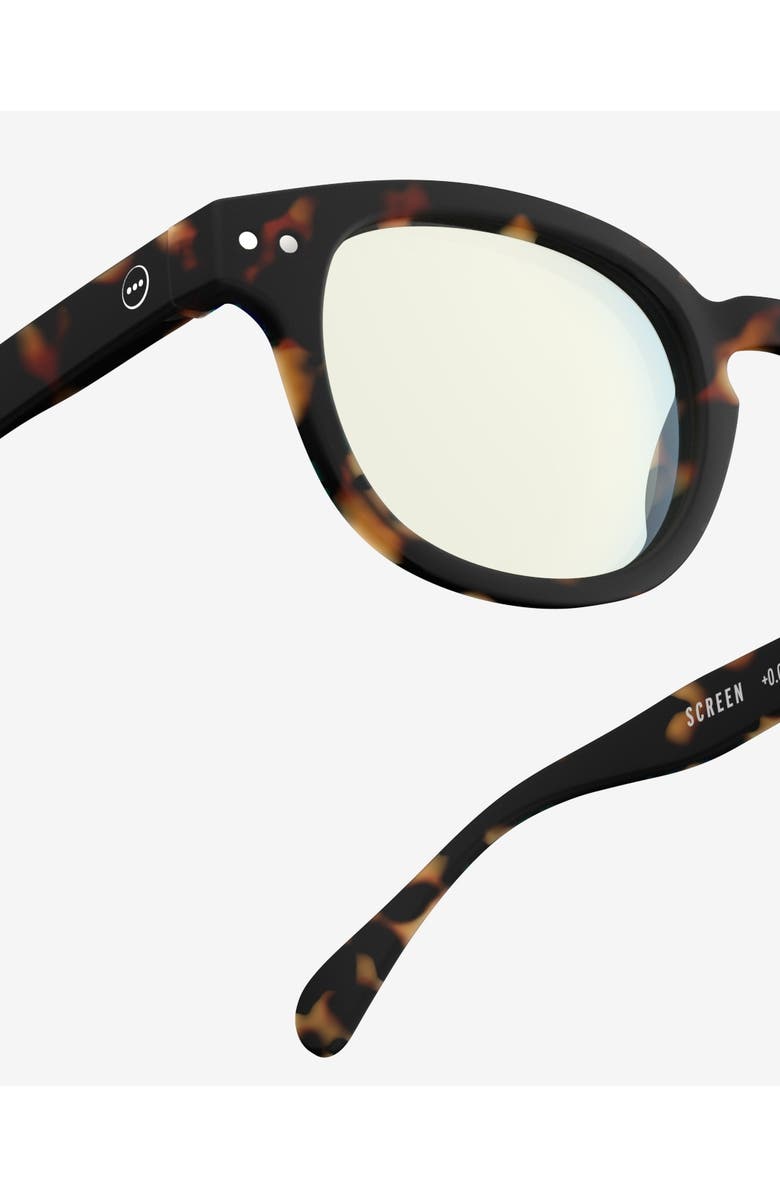 IZIPIZI #C 49mm Square Screen Glasses, Alternate, color, Tortoise