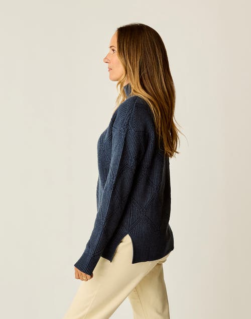 Carve Designs Woodward Allover Sweater In Blue