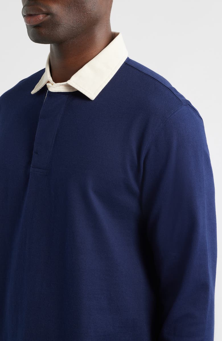 vineyard vines Organic Cotton Rugby Shirt, Alternate, color, Nautical Navy