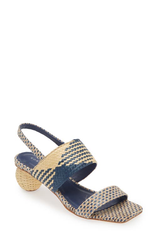 KOKO + PALENKI Aria 2 Sandal in Navy Multi Raffia