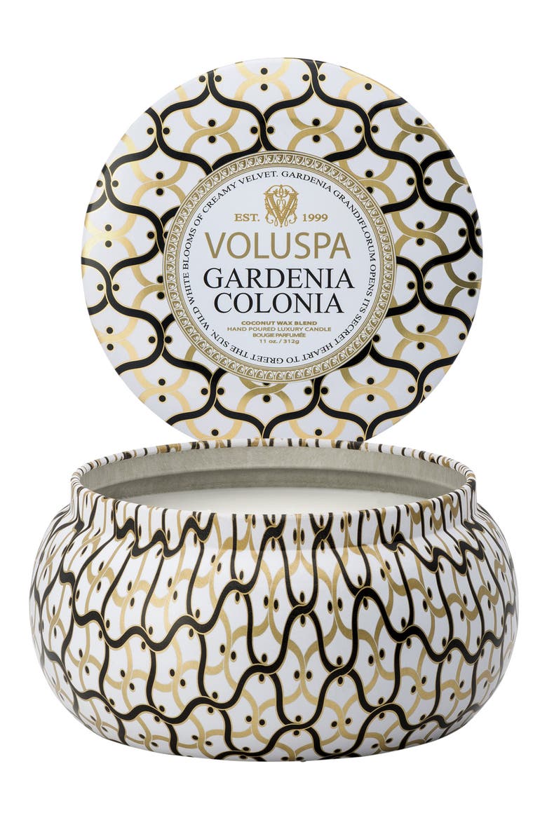 Maison Blanc Gardenia Colonia Maison Metallo Two-Wick Candle, Alternate, color, NO COLOR