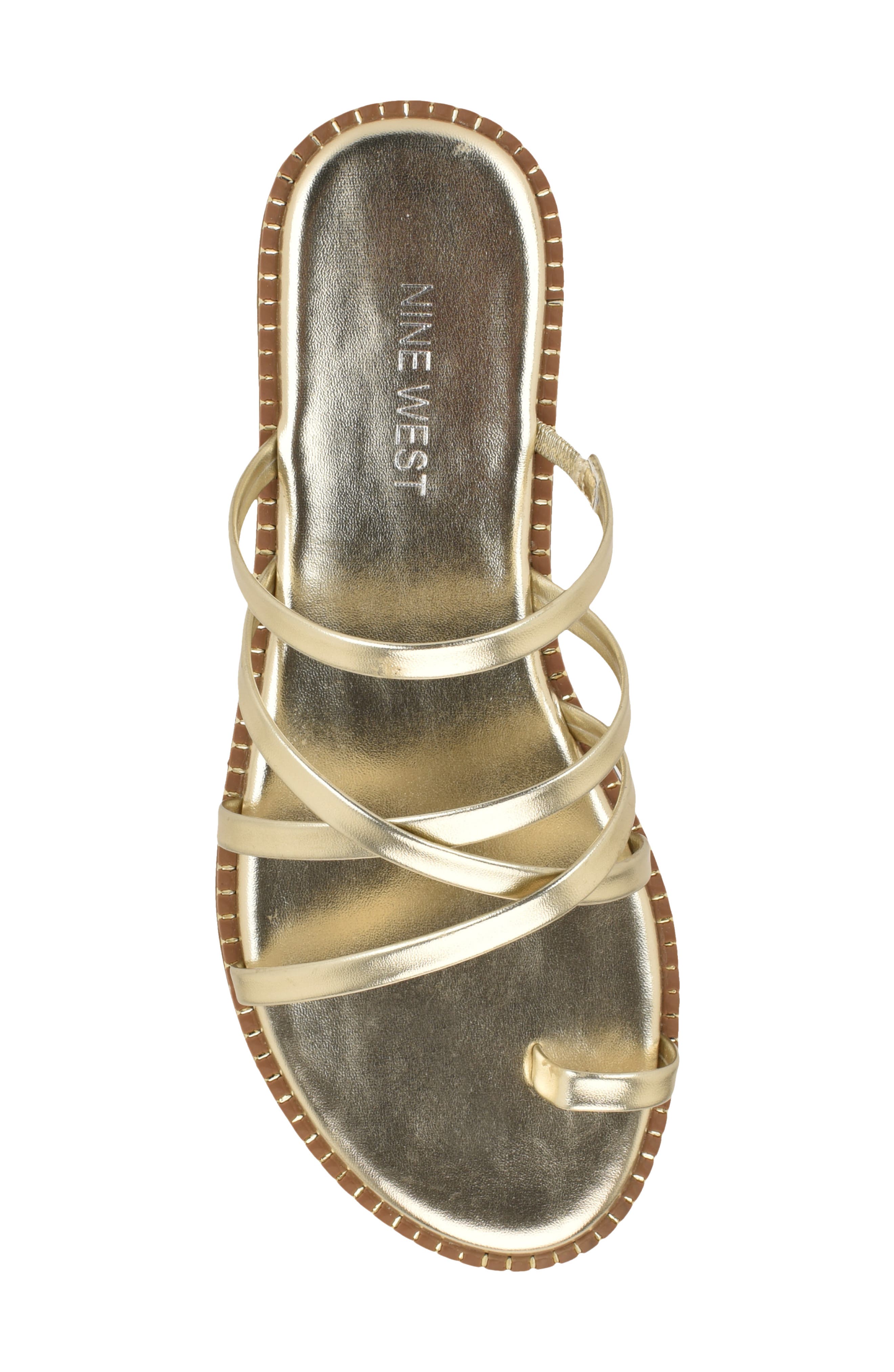 Digen Toe Loop Sandal, Alternate, color, GOLD