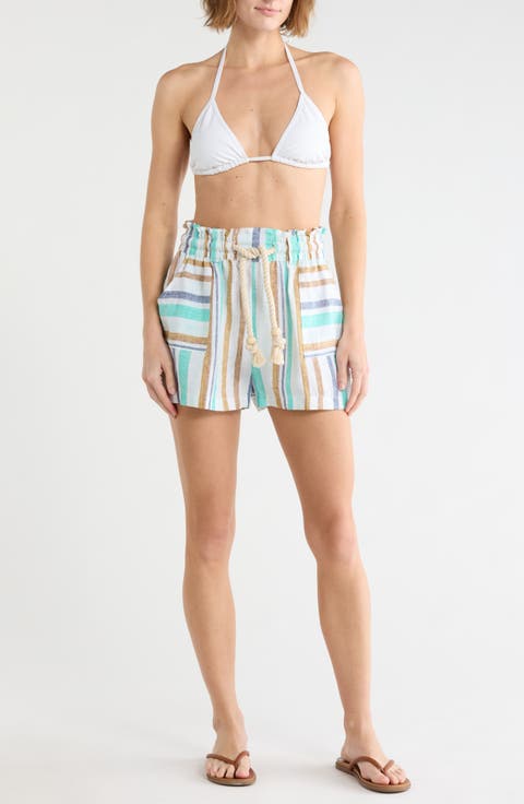 Avery Linen Cover-Up Shorts