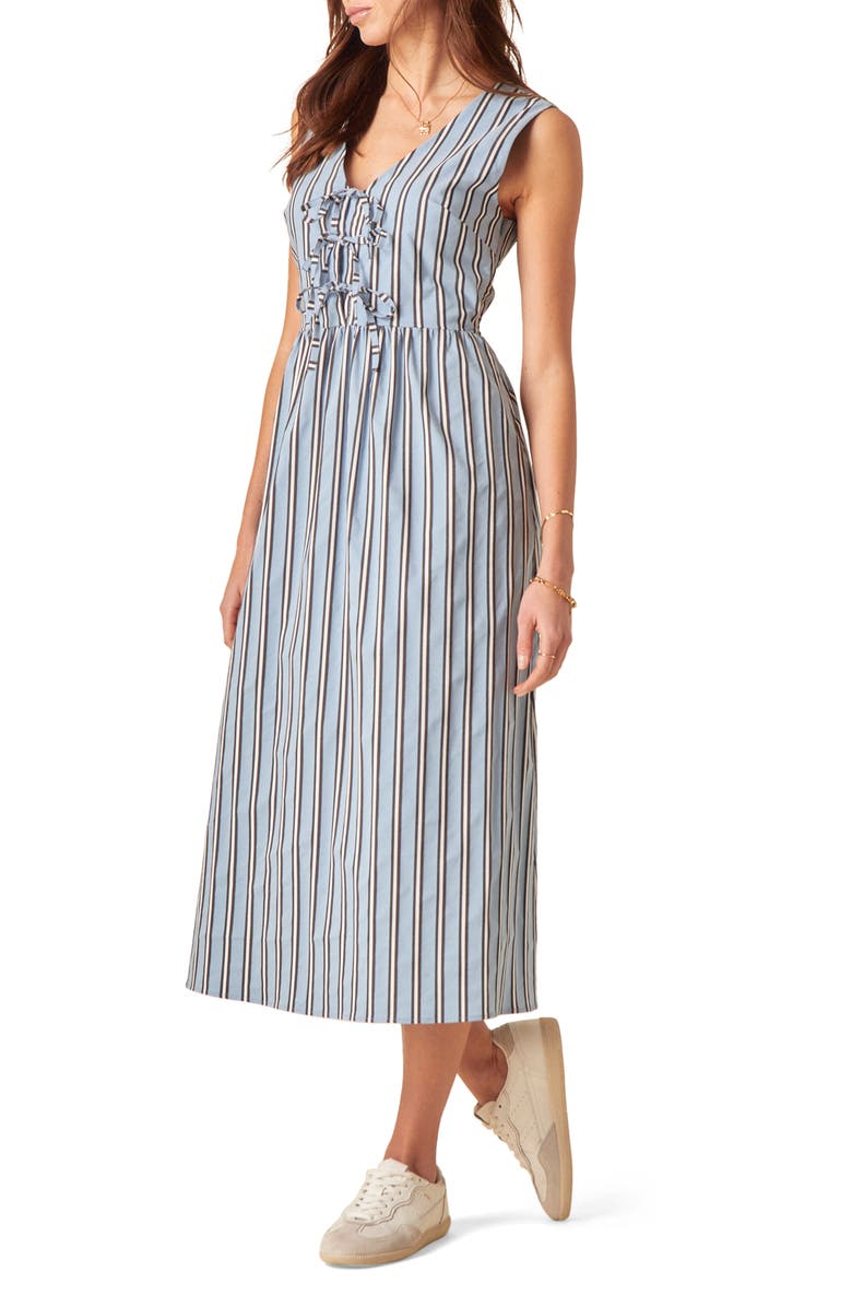 Nobody's Child Posey Stripe Sleeveless Midi Dress, Alternate, color, Blue