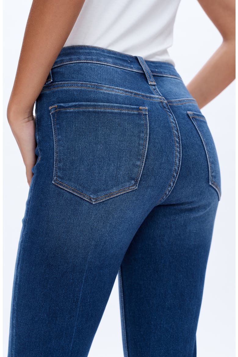 High Waist Ankle Bootcut Jeans, Alternate, color, DARK BLUE