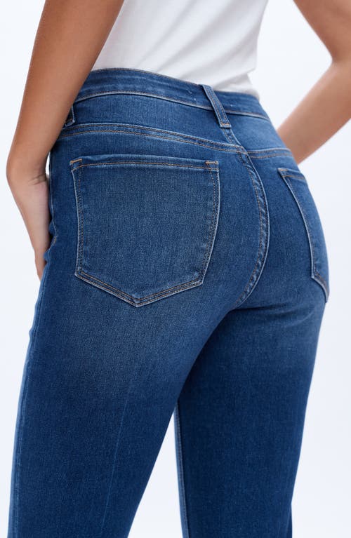 Bayeas High Waist Ankle Bootcut Jeans In Blue