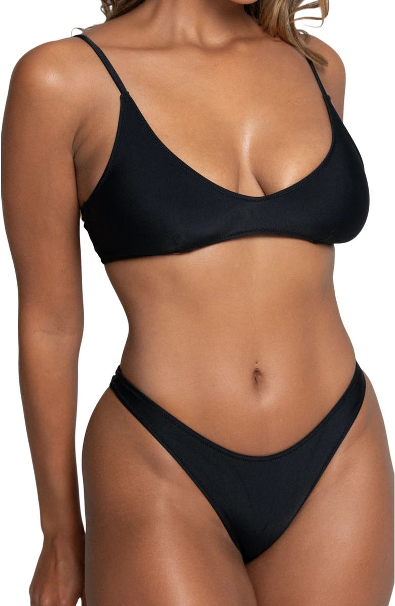 Bright Swimwear Sofie Top, Alternate, color, Black