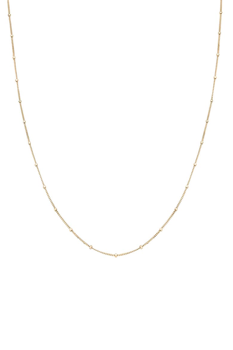 Sterling Silver 18k Gold Plated Savannah Necklace Simple Daily Wear, Main, color, Gold
