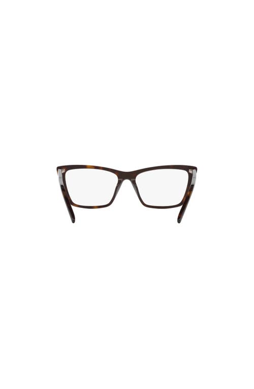 Saint Laurent 54mm Rectangle Optical Glasses In Brown