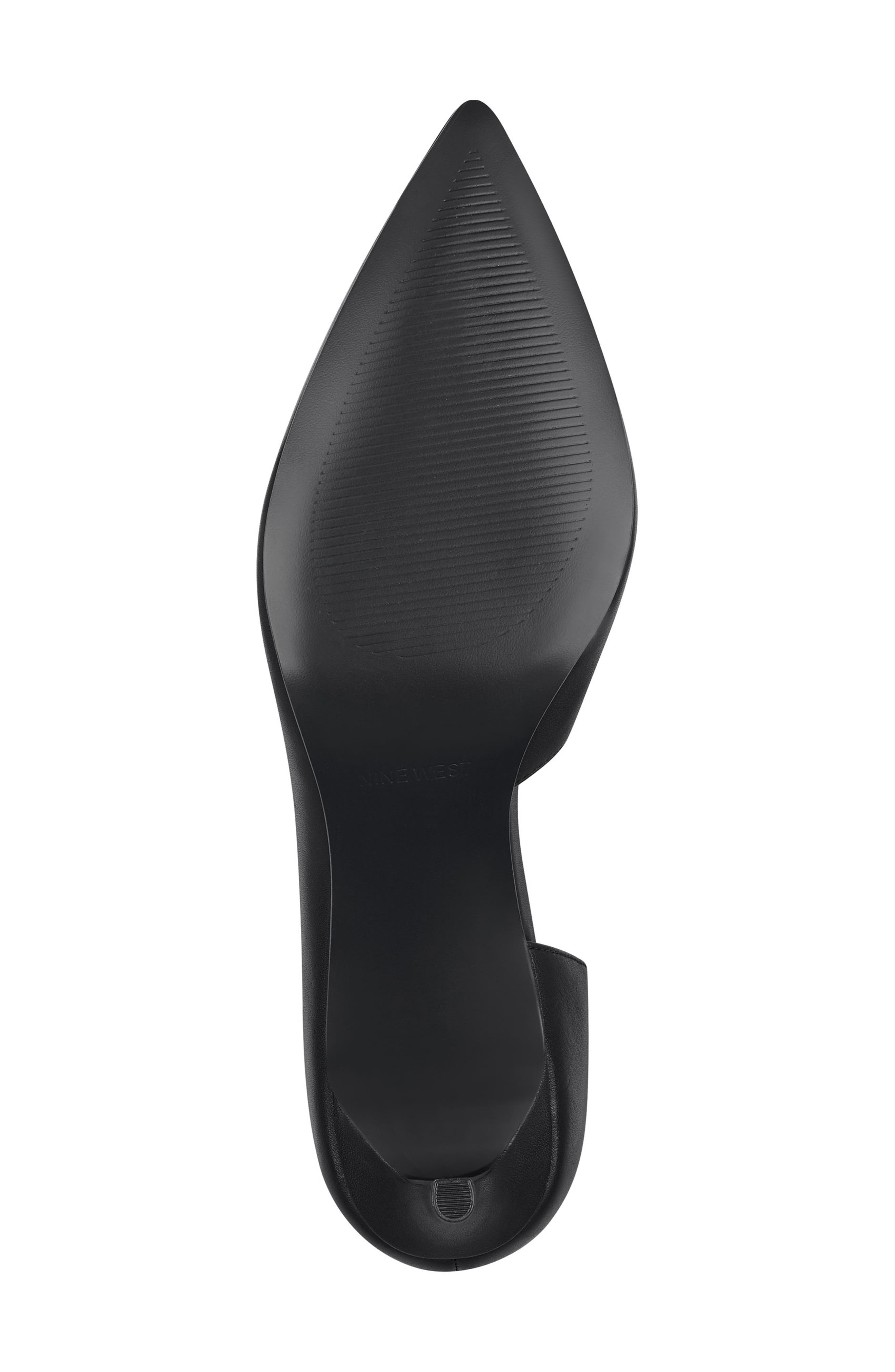 Fiacre Half d'Orsay Pump, Alternate, color, BLACK LEATHER