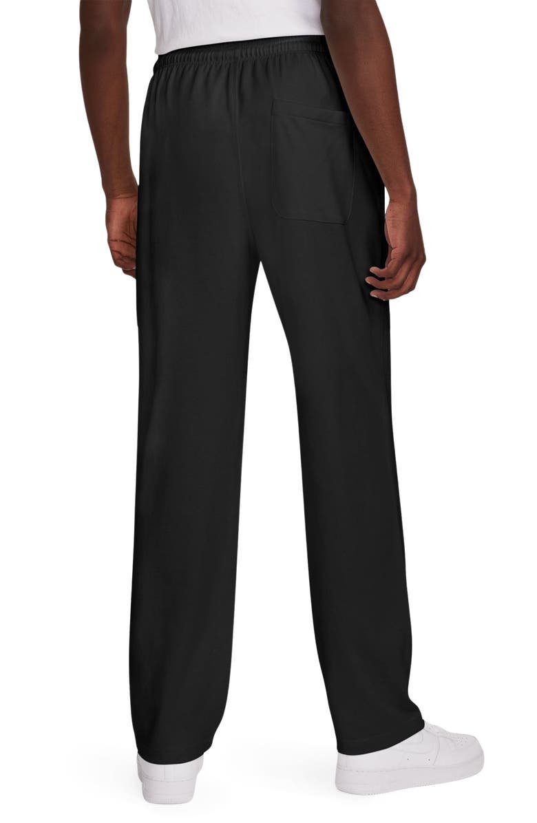 Nike Club Fleece Open Hem Pants, Alternate, color, Black/ White