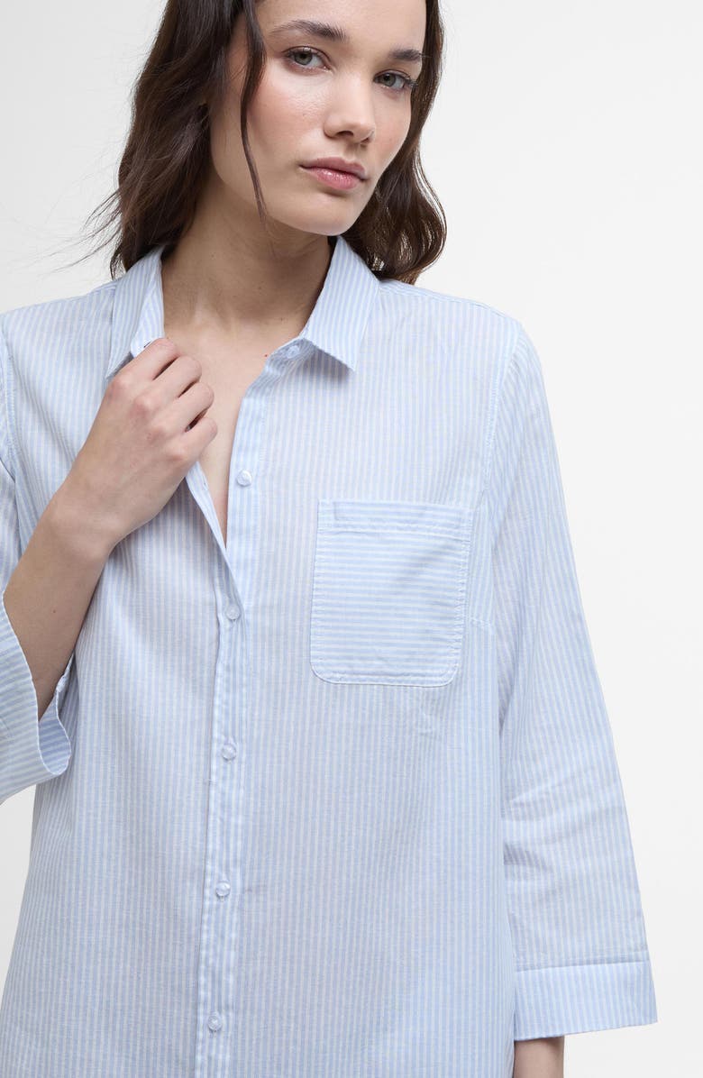 Barbour Seaglow Stripe Cotton & Linen Shirtdress, Alternate, color, 