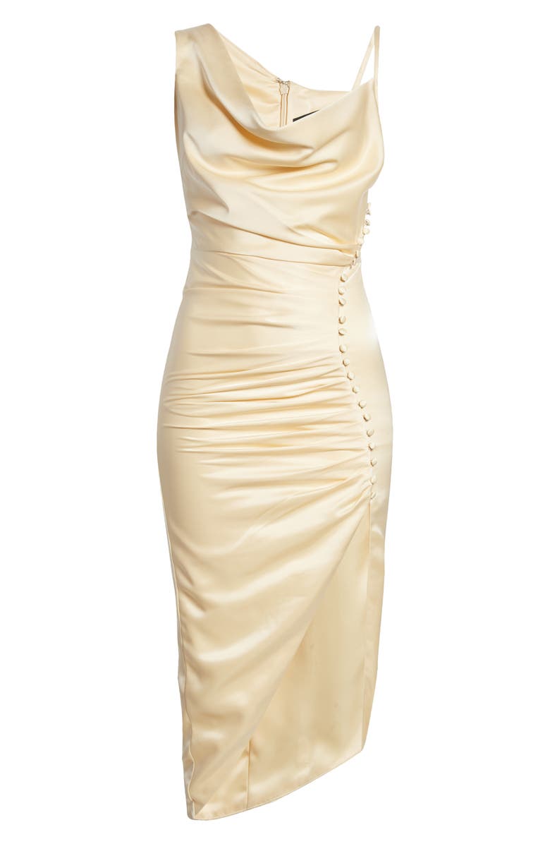 Lavish Alice Cowl Neck Satin Midi Dress, Alternate, color, 