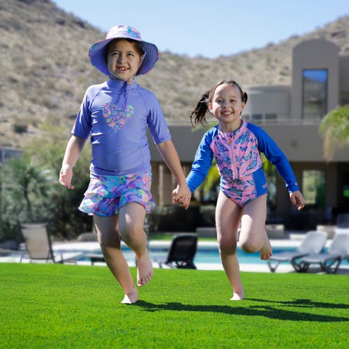 Uv Skinz 2pc Swimsuit Shrug Set In Blue