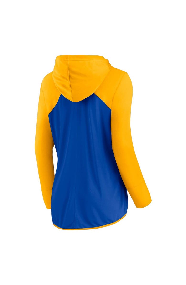 FANATICS Women's Fanatics Branded Royal/Gold Los Angeles Rams Forever Fan Full-Zip Hoodie, Alternate, color, Royal