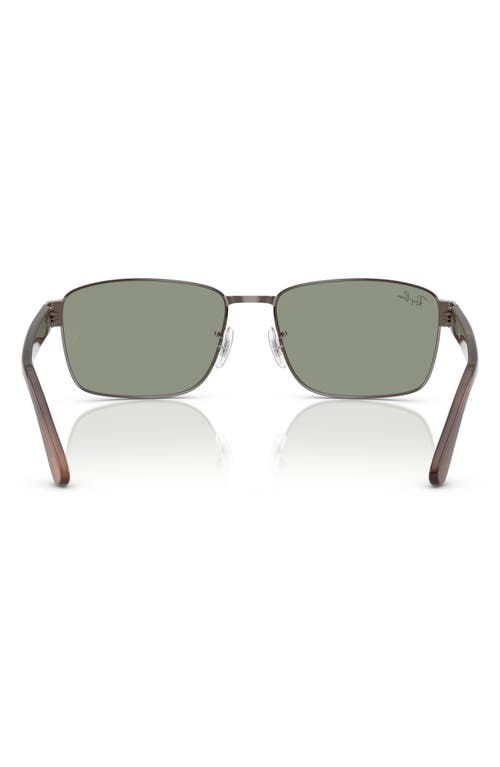 Ray Ban Rb3750 Sunglasses Havana Brown Frame Green Lenses 62-18 In Copper