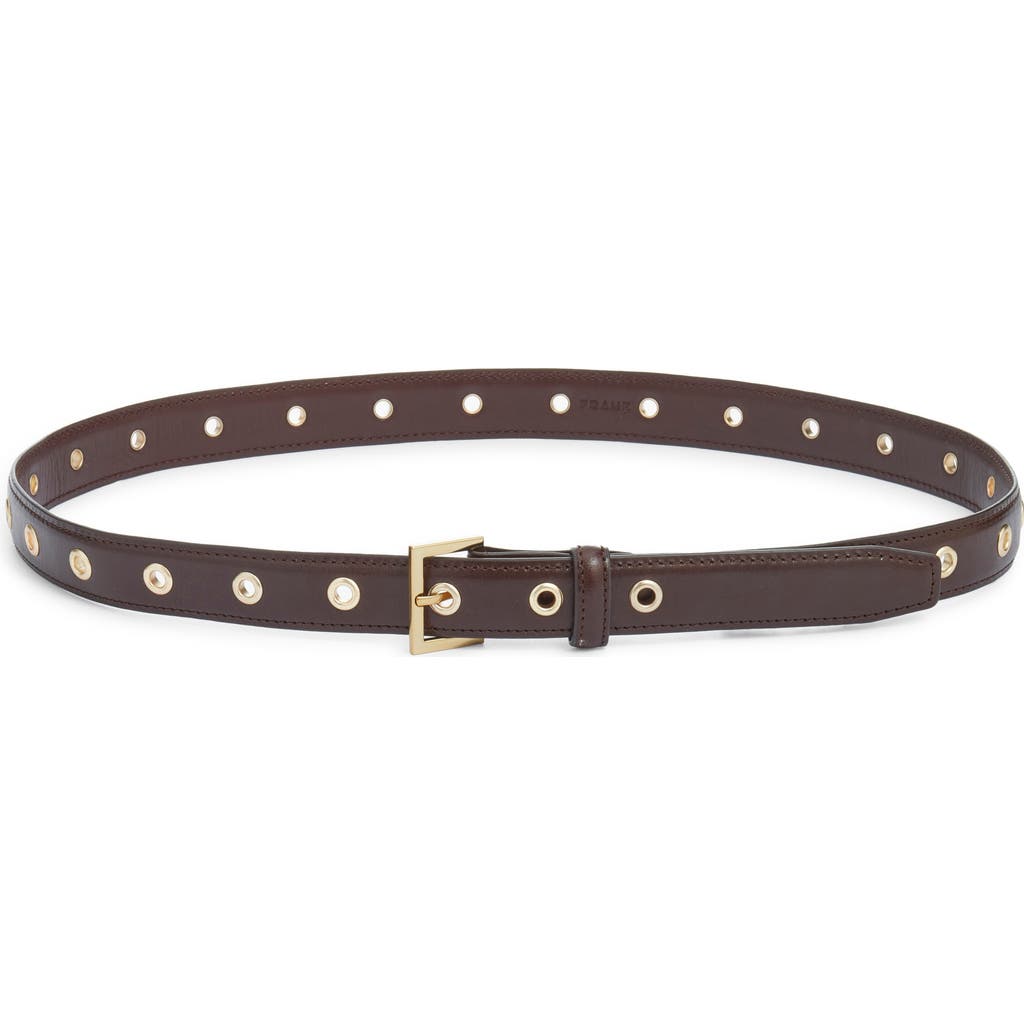 FRAME The Eyelet Leather Belt in Cabernet at Nordstrom, Size X-Small