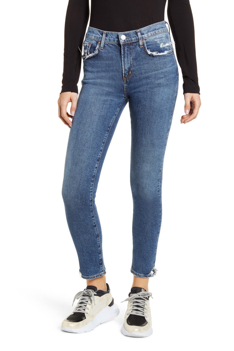 Toni High Waist Ankle Straight Leg Jeans, Main, color, STRATOSPHERE