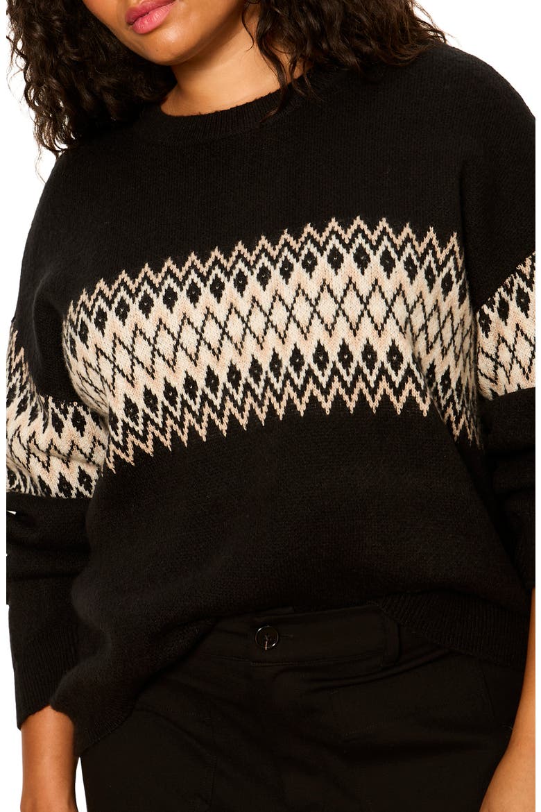 Argyle Crew Pullover, Alternate, color, BLACK ARGYLE