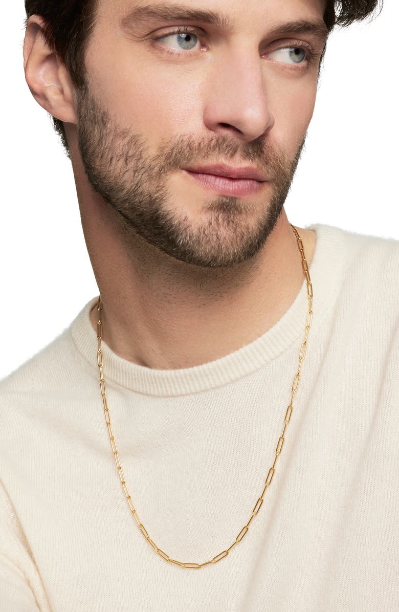 David Yurman Men's Chain Link Necklace in 18K Yellow Gold, 3.5mm, Alternate, color, 18K Yellow Gold