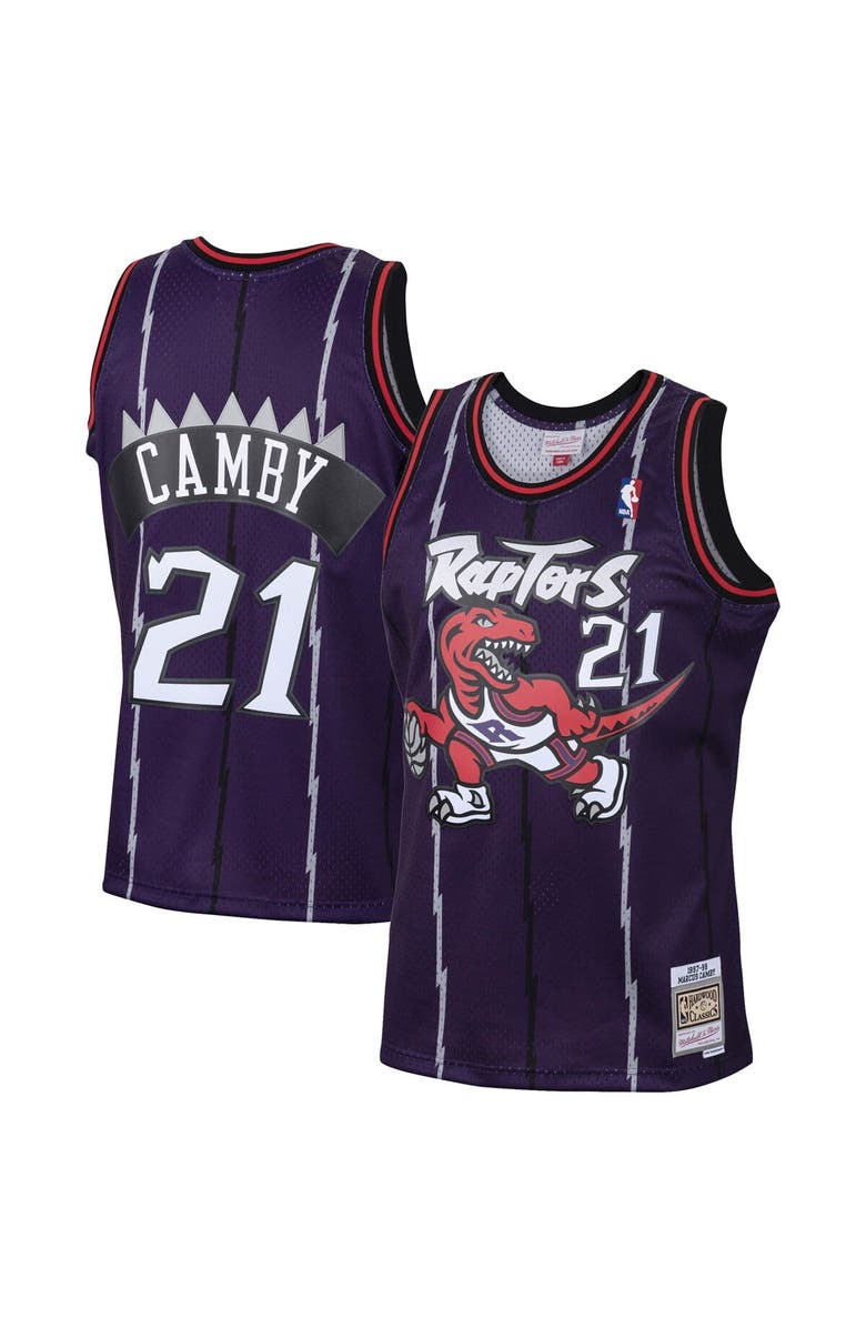 Mitchell & Ness Men's Mitchell & Ness Marcus Camby Purple Toronto Raptors 2001/02 Hardwood Classics Swingman Jersey, Alternate, color, 