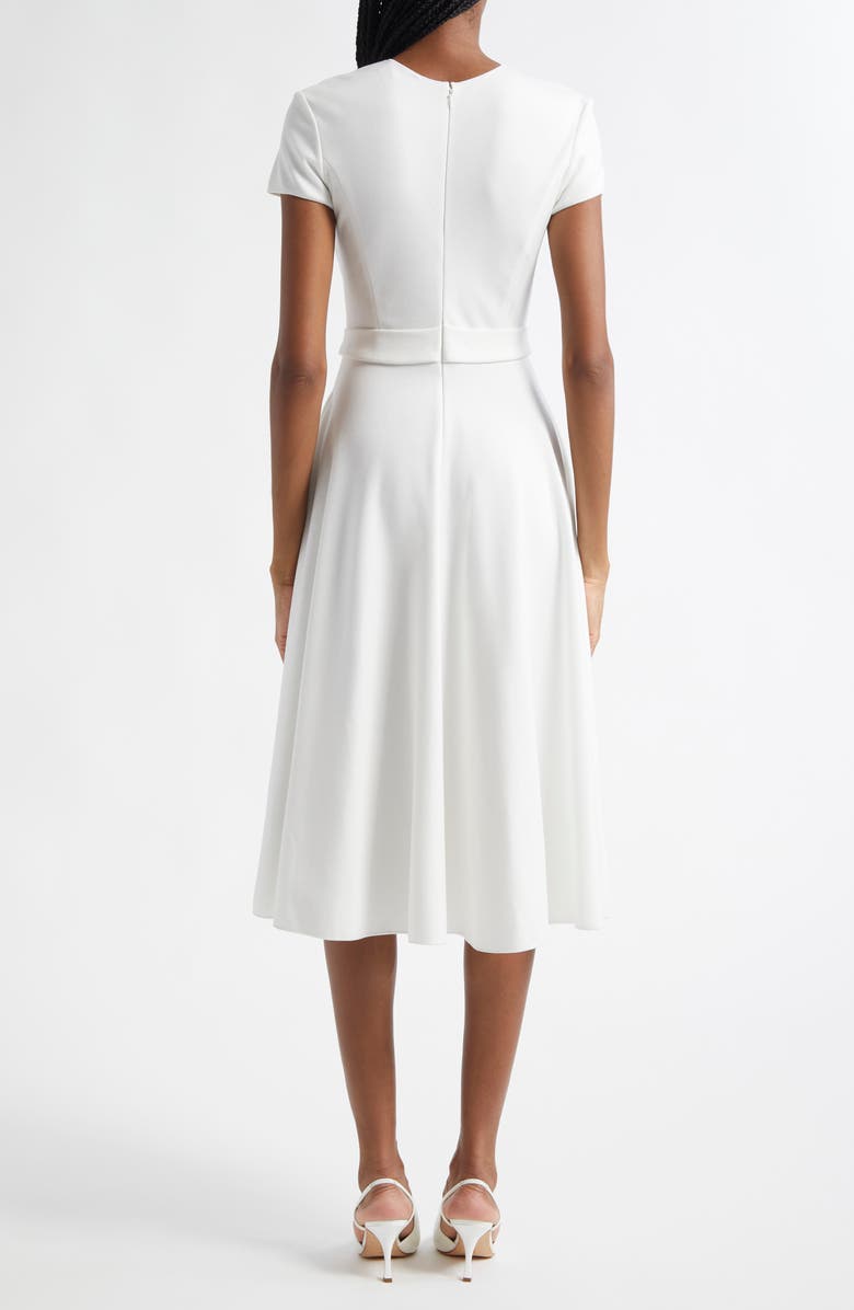 Emporio Armani Punto Milano Fit & Flare Midi Dress, Alternate, color, Warm White