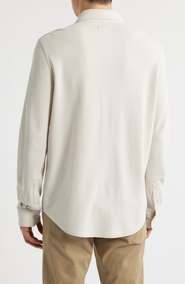 Nordstrom Solid Pima Cotton Piqué Button-Down Shirt, Alternate, color, Grey Moonbeam