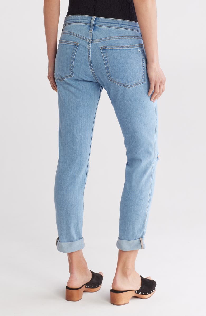 rag & bone Dylan Low Rise Slim Boyfriend Jeans, Alternate, color, Light Wash