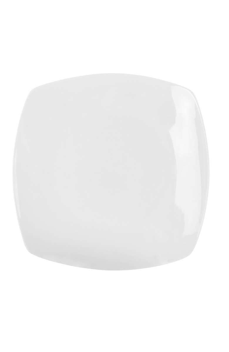 Gibson Zen Buffetware 16 piece Square Dinnerware Set, Alternate, color, White