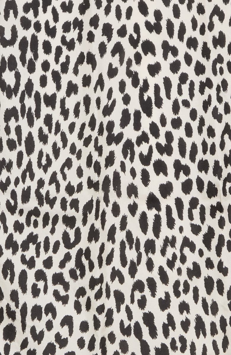Kate Spade New York modern leopard silk scarf, Alternate, color, Cream/ Black