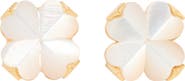 Kate Spade New York spade mother-of-pearl flower stud earrings