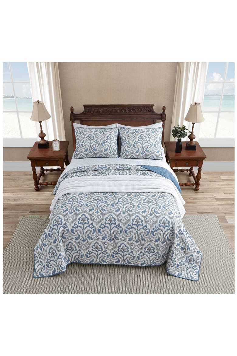 Cape Verde Cotton Quilt & Sham Set, Alternate, color, SMOKE