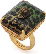 Kurt Geiger London Eagle Head Crystal Cocktail Ring