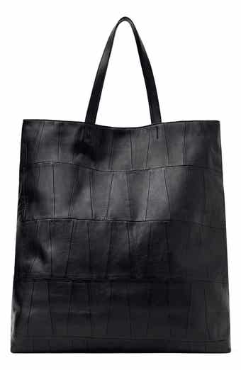 MANGO Patchwork Leather Shopper Bag