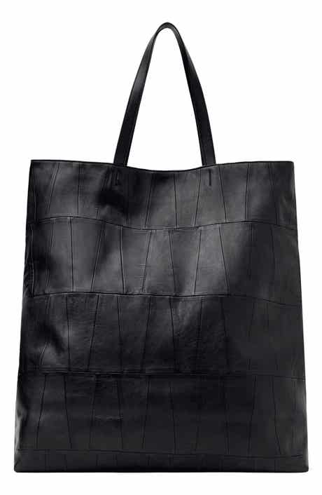 MANGO Patchwork Leather Shopper Bag