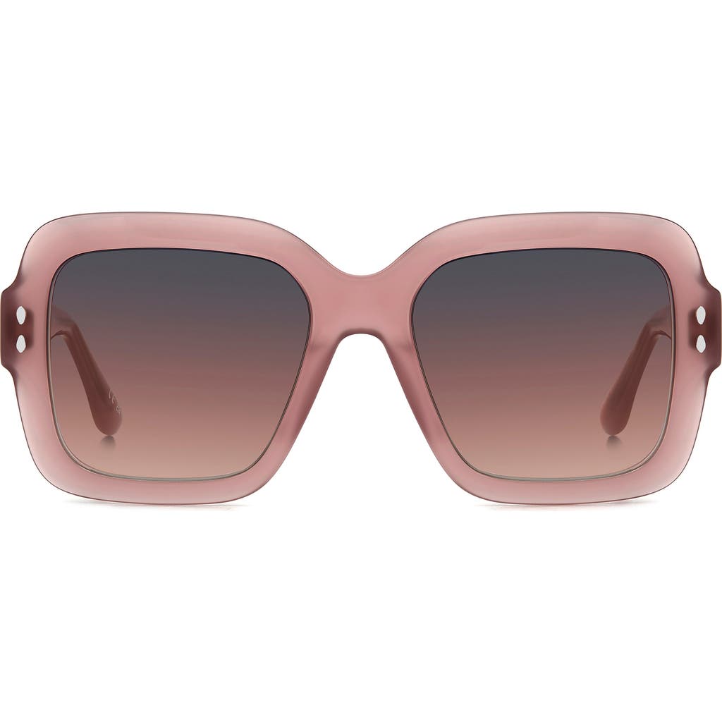 Isabel Marant Oversized Square Acetate Sunglasses In Pink/grey Fuchsia