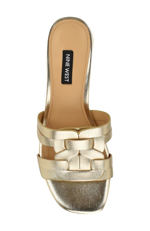 Nine West Gennie 3 Metallic Heeled Sandals Women In Gold