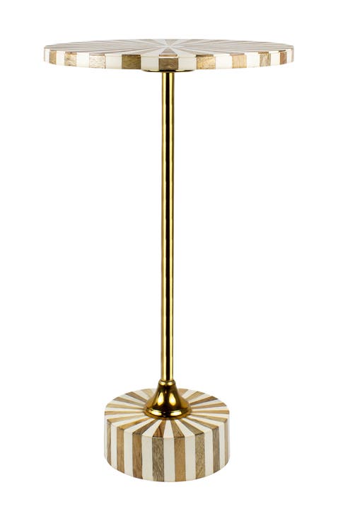 Calix Contemporary Minimalist Metal/Cork Round End Table