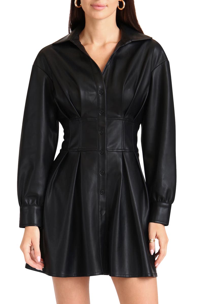 Avec Les Filles Corset Dress, Alternate, color, Black