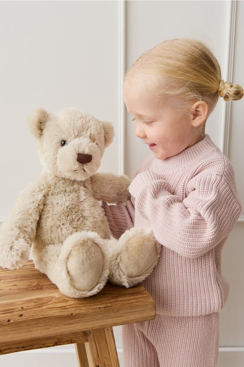 Stuffed Animal Theo The Bear, Alternate, color, Beige