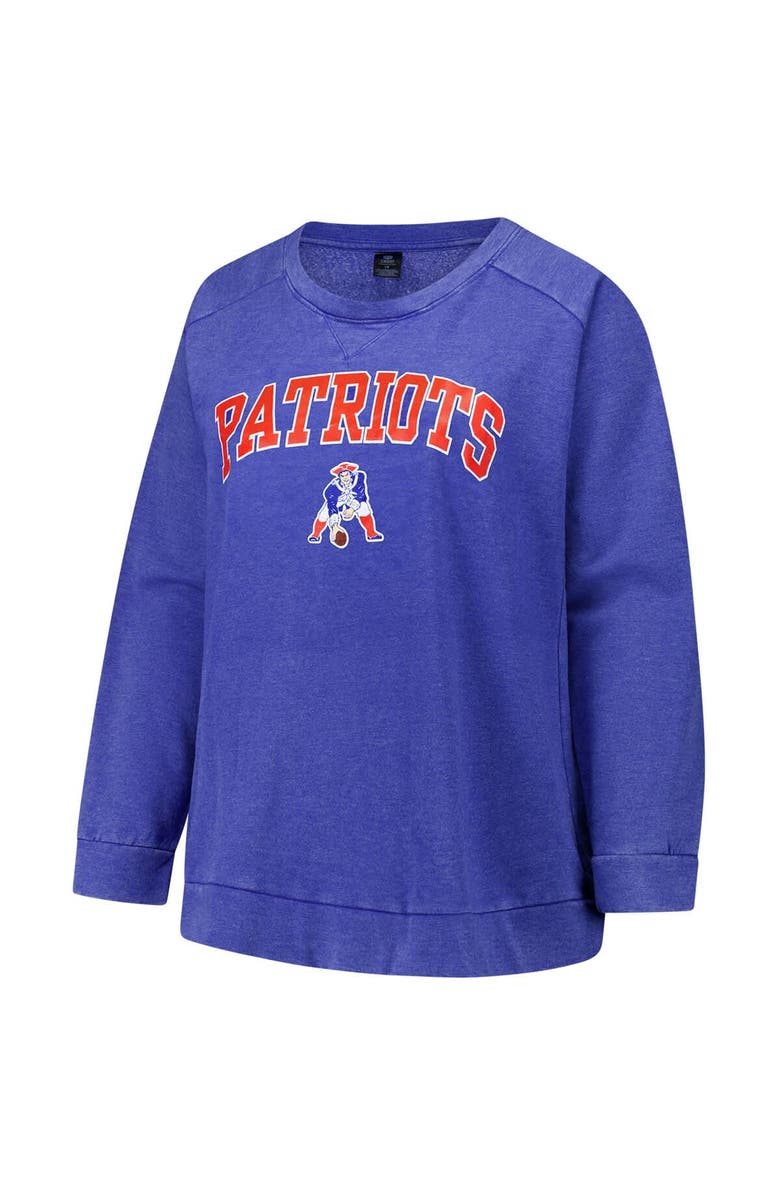 PROFILE Women's Fanatics  Royal New England Patriots Acid Wash Raglan Pullover Sweatshirt, Alternate, color, Royal