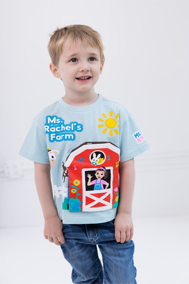 Short Sleeve T-Shirt with 3D Flap, Alternate, color, Light Blue