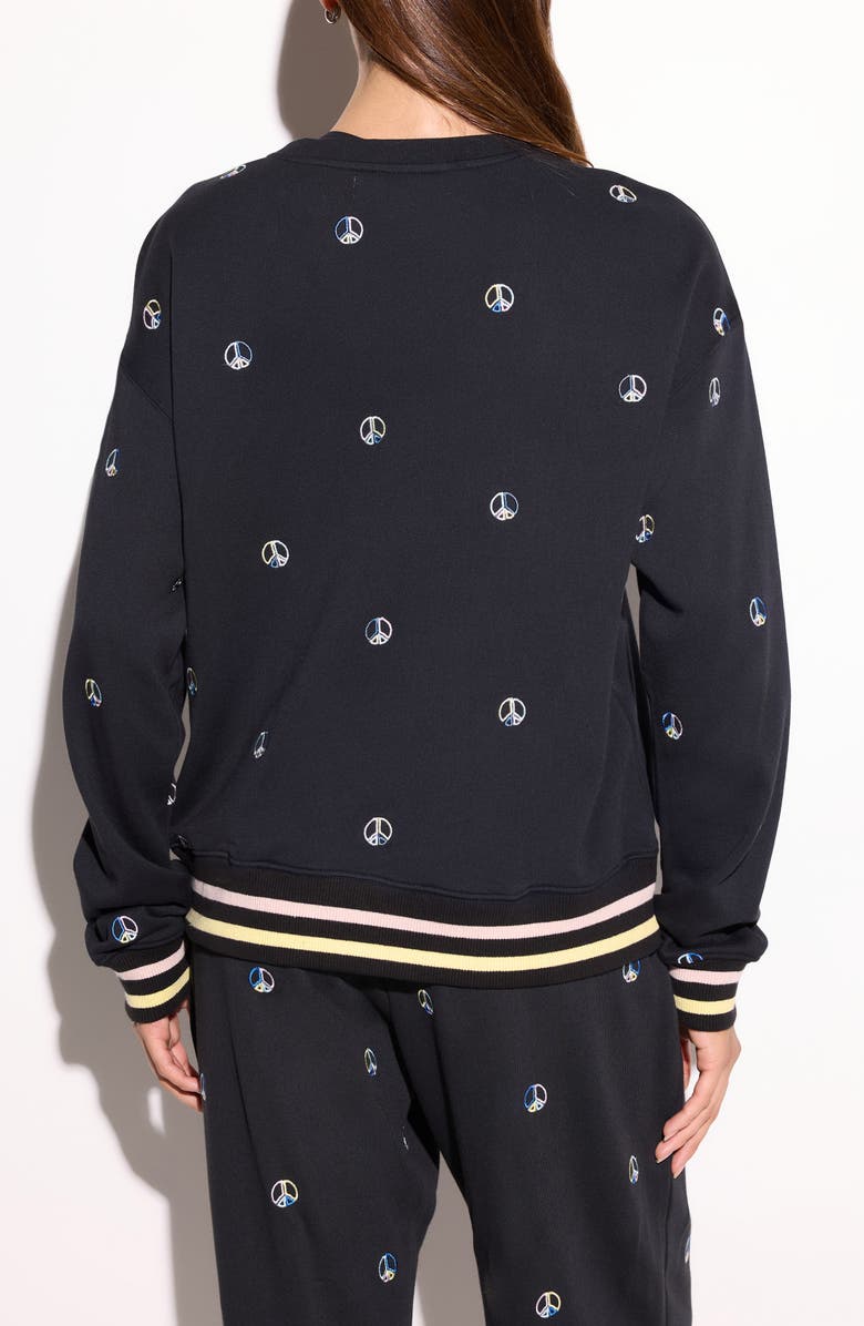 Spiritual Gangster Astrid Relaxed Fit Cotton Blend Sweatshirt, Alternate, color, Black